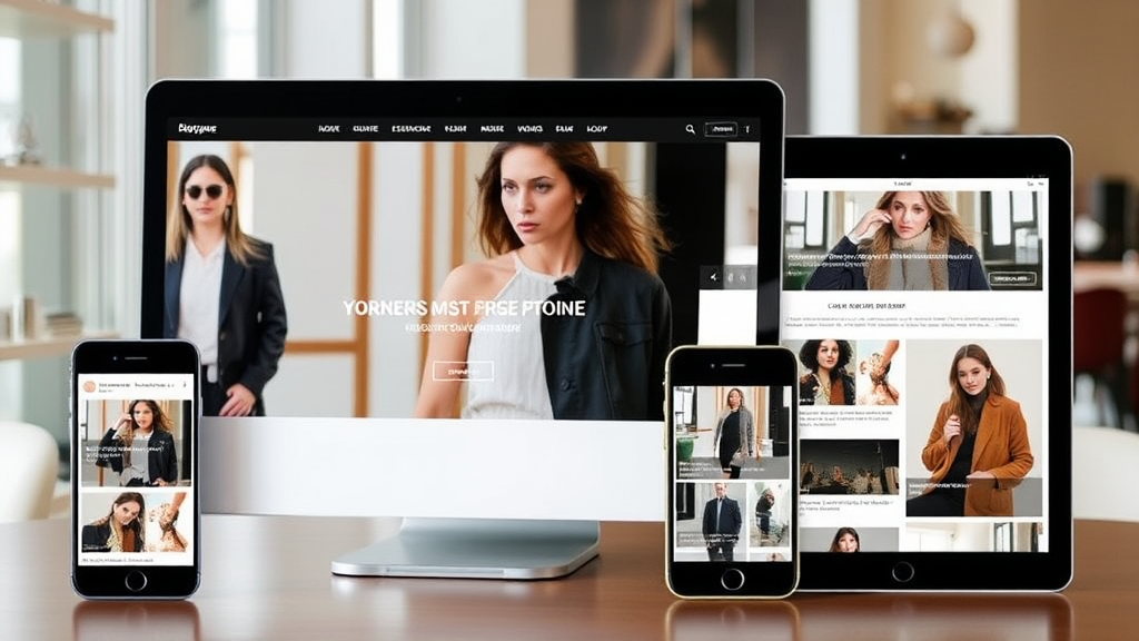 Modeblog mit ansprechenden, optimierten Bildern, strukturiertem Layout und einem responsiven Design, das auf verschiedenen Geräten angezeigt wird.