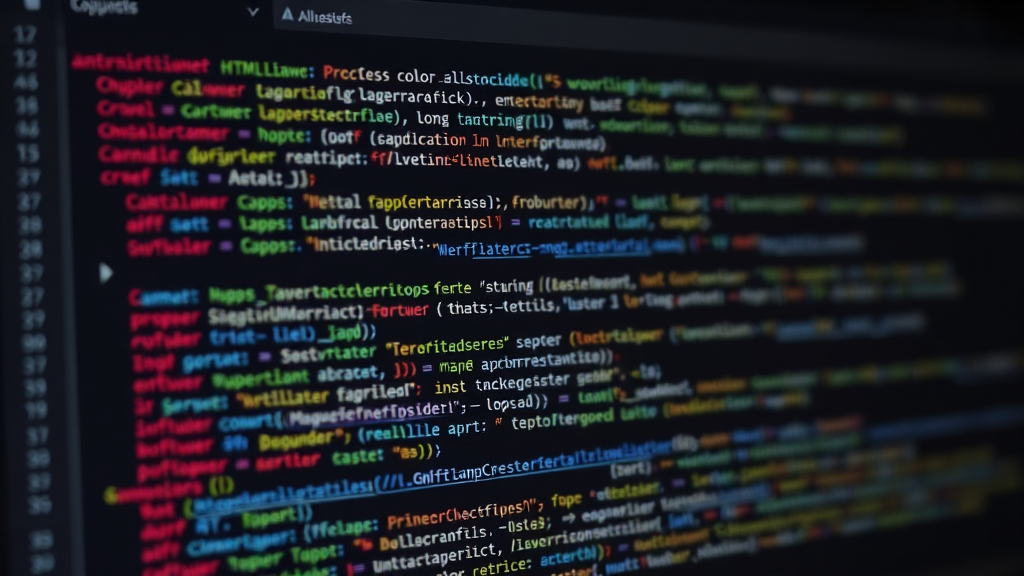 HTML- und CSS-Code in einem editor mit einheitlicher Einrückung, semantischen Tags und moduler Struktur, der Best Practices zur Wartbarkeit zeigt.