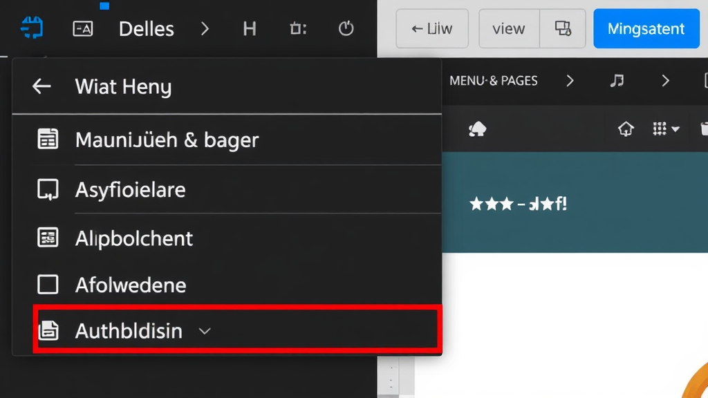 Screenshot des Wix-Editors, der das Menü „Menüs & Seiten“ zeigt, mit Optionen zum Hinzufügen, Organisieren und Ausblenden von Seiten.