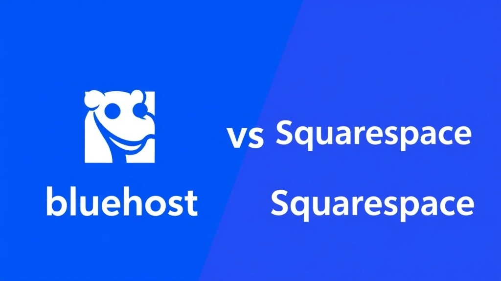 Vergleich von Bluehost und Squarespace zur Website-Erstellung: Bluehost bietet Flexibilität mit WordPress, während Squarespace eine benutzerfreundliche All-in-One-Lösung mit ansprechenden Designs bietet.