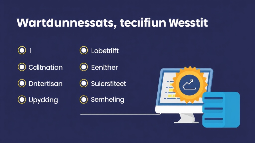Grafik, die die Faktoren der Wartungskosten einer Website darstellt, einschließlich Komplexität, Updates, Sicherheitsmaßnahmen und Hosting.