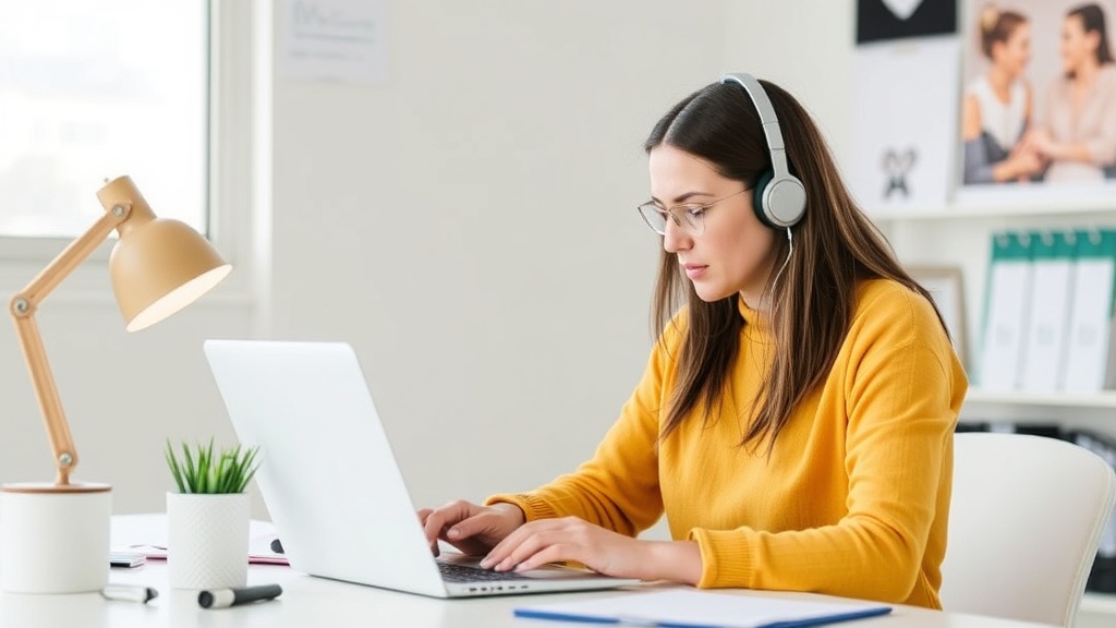 Webdesigner bei der Erstellung von Inhalten, wie Blogbeiträgen und Tutorials, um ihre Fachkompetenz zu zeigen und potenzielle Kunden anzuziehen.